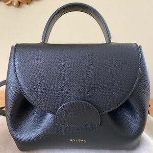 Authentic Polene Numero Un Nano bag in Textured Black